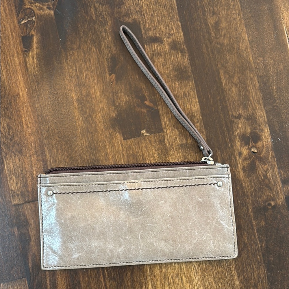 HOBO “Greige”Wristlet Clutch